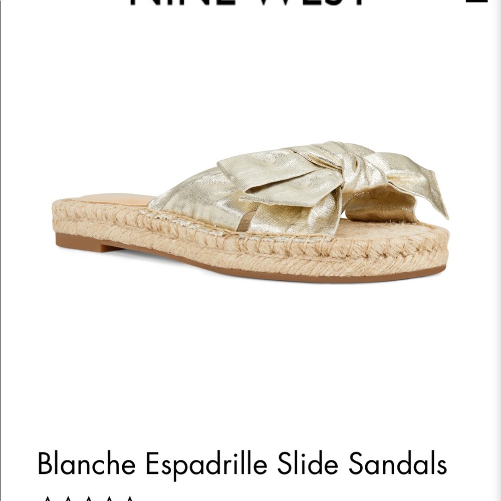 Nine West Blanche Espadrille Slide Sandals